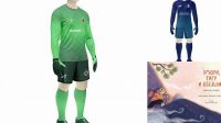 663+ Men’s Full Soccer Goalkeeper Kit PSD Mockup Front View Unique High-Resolution Photoshop Mockup