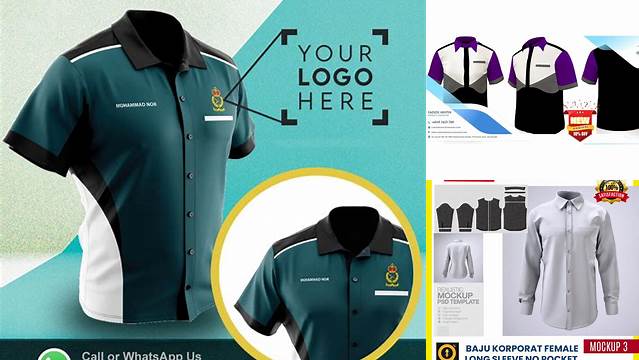 6633+ Mockup Baju Korporat Include TIFF