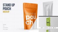 6636+ Matte Stand-Up Pouch PSD Mockup Half Side View Exclusive Editable PSD File