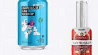 6637+ 330ml Aluminium Can With Metallic Finish PSD Mockup Free Graphic Mockup PSD