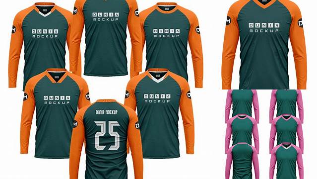 6638+ Mockup Jersey Raglan Digital Download