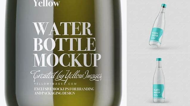 6639+ Antique Green Glass Water Bottle PSD Mockup Fully Customizable Photoshop Freebie