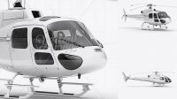 6639+ Eurocopter AS350 PSD Mockup Front 3/4 View Layered PSD File Free Download