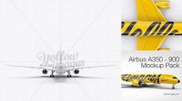 664+ Airbus A 350-900 PSD Mockup Back View Download Free