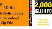 6640+ English Font Free Download Zip File Creative PSD Templates