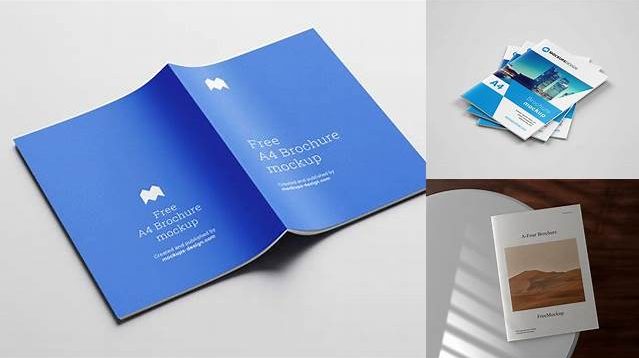 6640+ Glossy A4 Brochure PSD Mockup Custom PSD Mockup Template