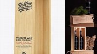 6641+ Opened Wooden Wine Box PSD Mockup Advanced Editable PSD