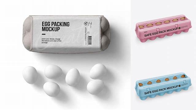 6643+ 12 Eggs Carton Safe Pack PSD Mockup Top Photoshop PSD Free for Designers