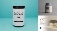 6644+ Plastic Jar Mockup Free Download Versatile PSD Mockup File