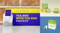 6644+ Tea Box With Tea Bag PSD Mockup Exclusive Free PSD Mockups