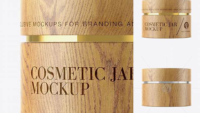 665+ Cosmetic Wooden Jar Modern Free PSD Template