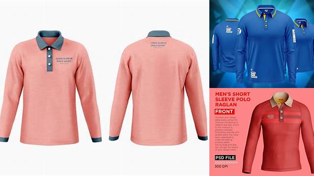 665+ Polo Shirt Long Sleeve Mockup Digital Download