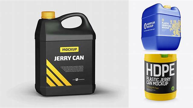 6651+ Round Plastic Jerry Can PSD Mockup Easy-to-Edit Photoshop Freebie