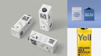 6653+ 200ml Milk Carton Package PSD Mockup Premium Freebie for Designers