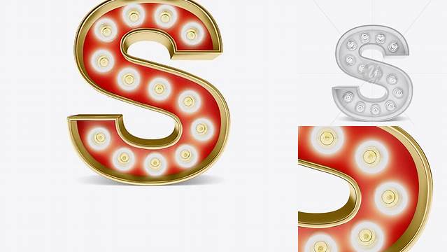 6667+ Letter S Light Bulb Sign PSD Mockup Smart PNG Image