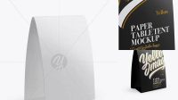 6667+ Matte Paper Table Tent PSD Mockup Half Side View High-Resolution PSD Download