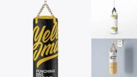 6676+ Punching Bag PSD Mockup Front View Elegant High-Resolution Design File