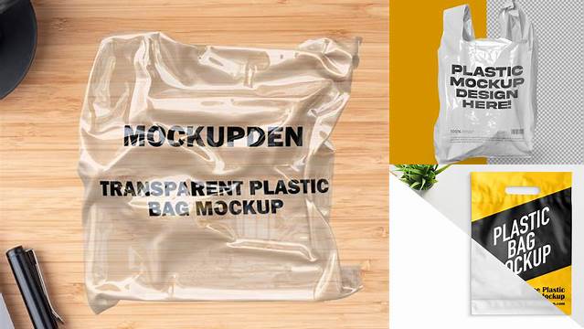 6676+ Transparent Plastic Bag Mockup Free PSD