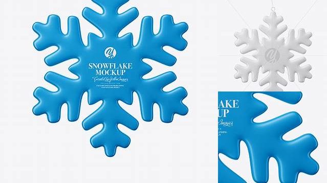 668+ Matte Snowflake PSD Mockup Front View Photoshop PSD Free for Designers