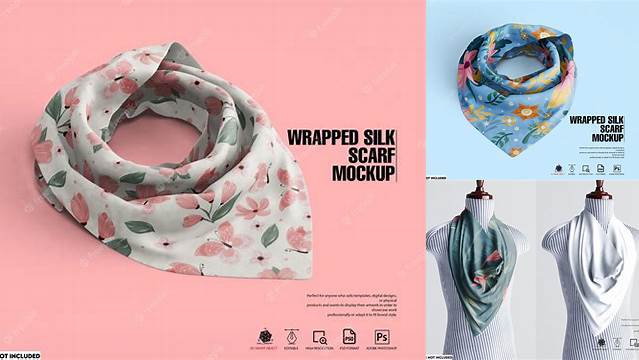 668+ Scarf Mockup High-Quality PSD