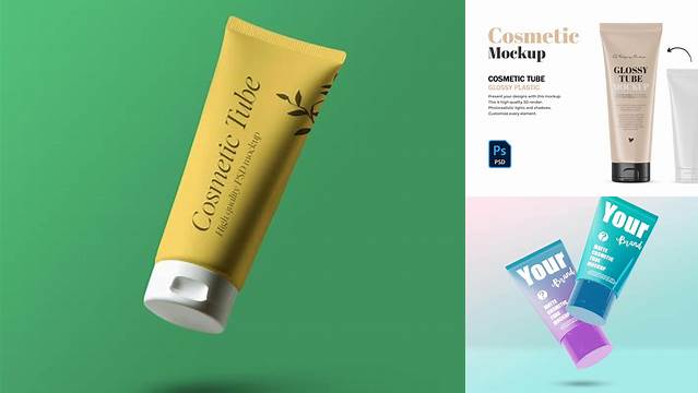 6682+ Matte Cosmetic Plastic Tube PSD Mockup Free Digital Resource for Designers