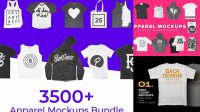 6684+ 3500+ Apparel Mockups Bundle Free Download PSD Download