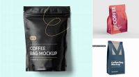 6685+ 16oz Matte Coffee Bag PSD Mockup Front & Bottom Views Custom PSD Mockup Template