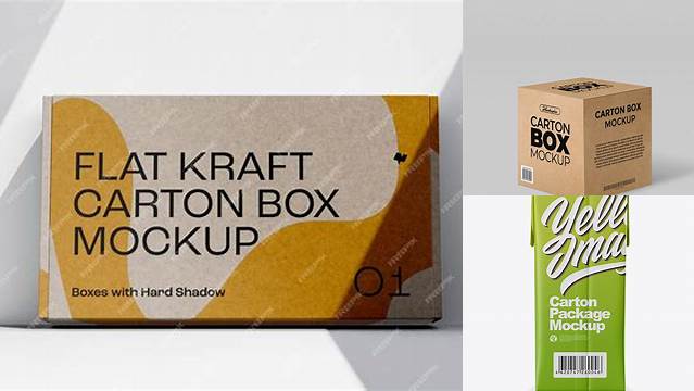 6685+ 200ml Carton Box PSD Mockup Back View Versatile Photoshop File