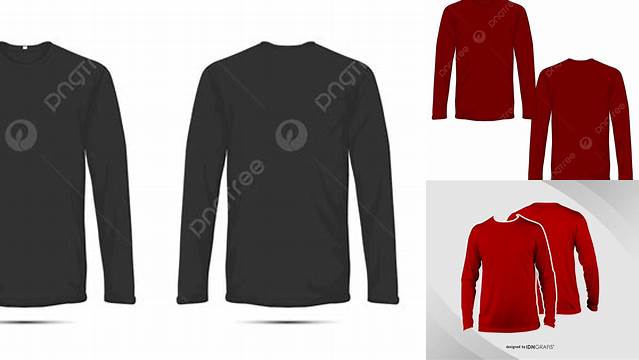 6692+ Mockup Kaos Lengan Panjang Depan Belakang Cdr Include TIFF