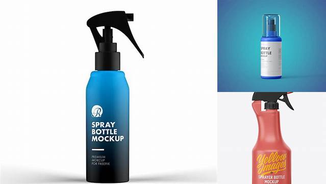 6693+ Opened Matte Sprayer Bottle PSD Mockup Free Professional PSD Download