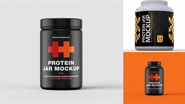 670+ 909g Protein Jar PSD Mockup Custom Mockup PSD for Free