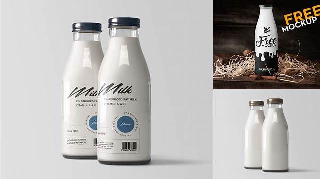 670+ Glass Bottle with Milk PSD Mockup Download Exclusive PSD Mockups