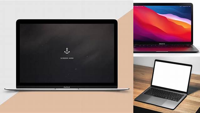 6701+ Apple MacBook Space Grey PSD Mockup Front View Download Premium PSD Resource