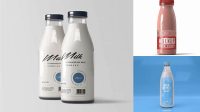 6704+ Plastic Milk Bottle PSD Mockup High-Quality Design Free PSD