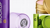 6705+ Opened Metallic Lip Balm Tube PSD Mockup Elegant Free Graphic Resource