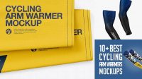 6706+ Flat Cycling Arm Warmers PSD Mockup Top View Versatile Photoshop Freebie