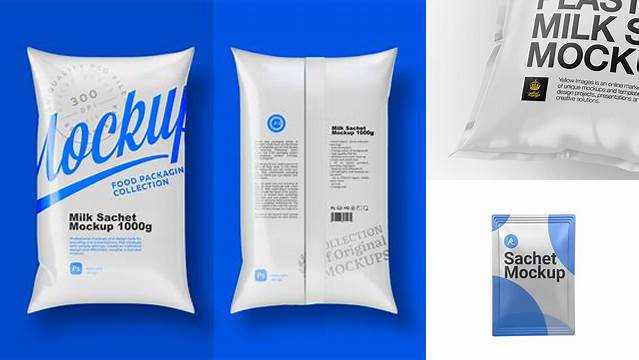 6706+ Milk Sachet Mockup Free Download Free