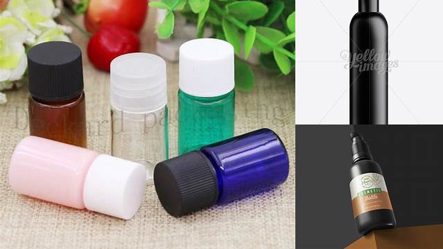 6709+ Black Plastic Cosmetic Bottle with Lid 250 ml Professional PSD Mockup