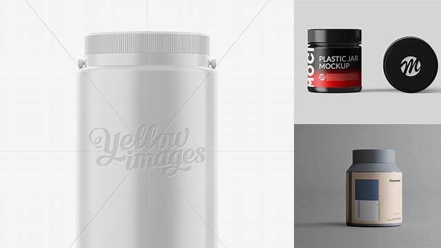 6710+ Plastic Jar With Handle PSD Mockup Eye-Level Shot Versatile Mockup for Designers