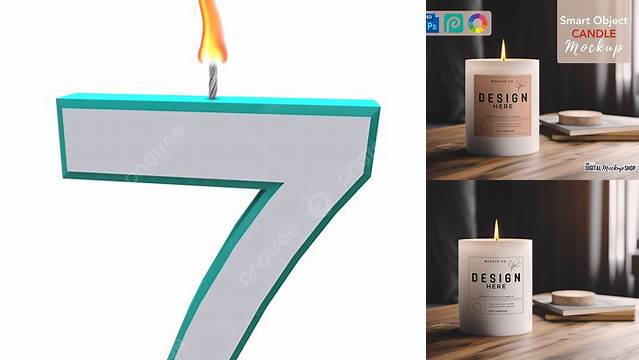 6711+ Number 7 Candle PSD Mockup Download Professional PSD