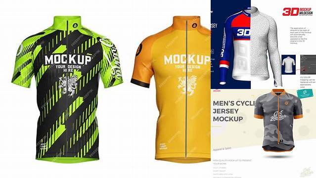 6713+ Men’s Cycling Jersey PSD Mockup Side View Exclusive Free Photoshop Asset