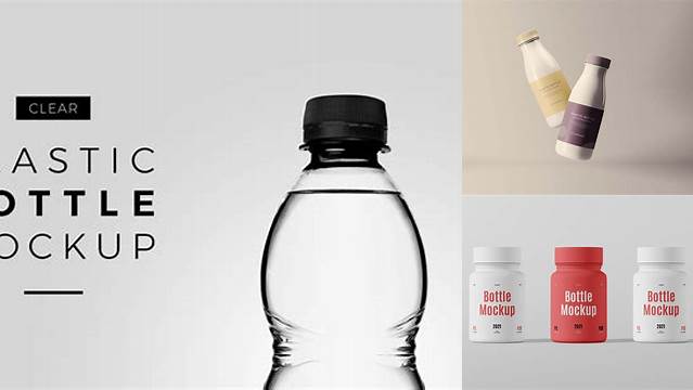 6714+ 32oz Plastic Bottle PSD Mockup High-Quality Editable PSD