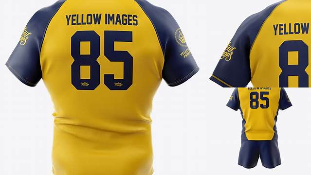 6717+ Men’s Rugby Jersey PSD Mockup Back View Download Free Premium Design PSD