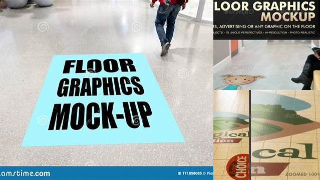 6718+ Floor Graphics Mockup Free Smart Layer PSD