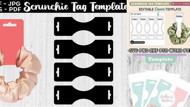 6718+ Free Scrunchie Tag Template Editable PSD File