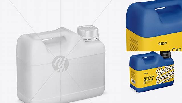 6719+ 8L Plastic Jerry Can PSD Mockup Half Side View Free Professional PSD Download