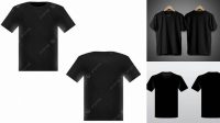 6722+ Kaos Mockup Hitam Mockup PSD