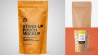 6724+ Kraft Paper Stand-up Pouch PSD Mockup Editable Photoshop File