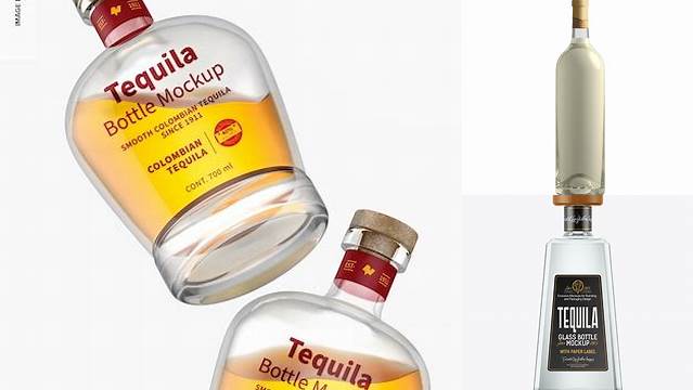 6729+ Tequila Bottle Mockup Free Professional PSD Mockup