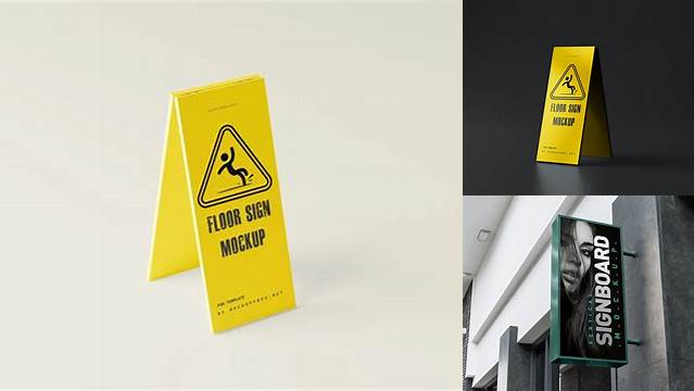 673+ Floor Sign Mockup Custom Mockup PSD for Free